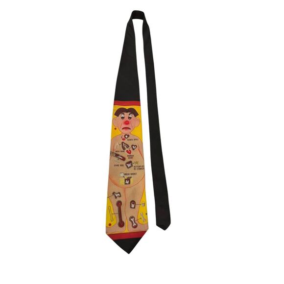 Ralph Marlin ‘OPERATION’ Game Men's Necktie 1996 HASBRO Vintage Game Board Tie - Picture 2 of 7